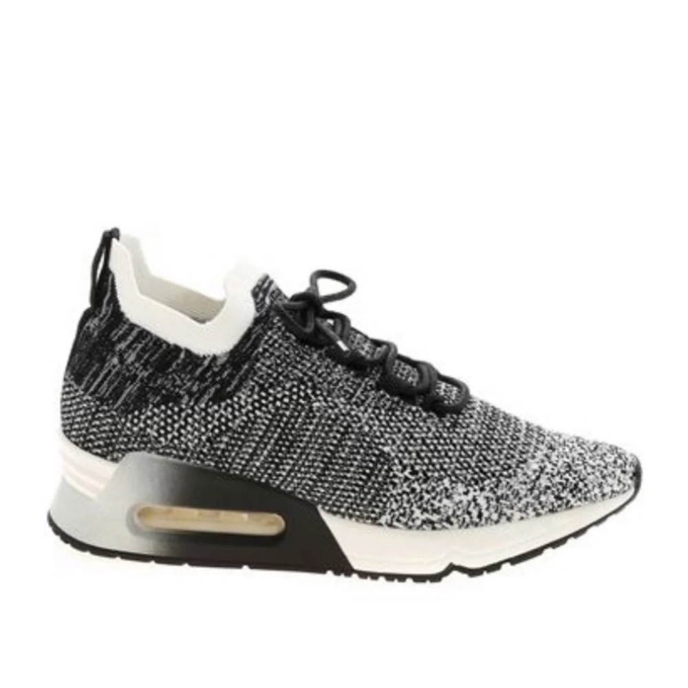 DKNY Black & White Knit Sneakers